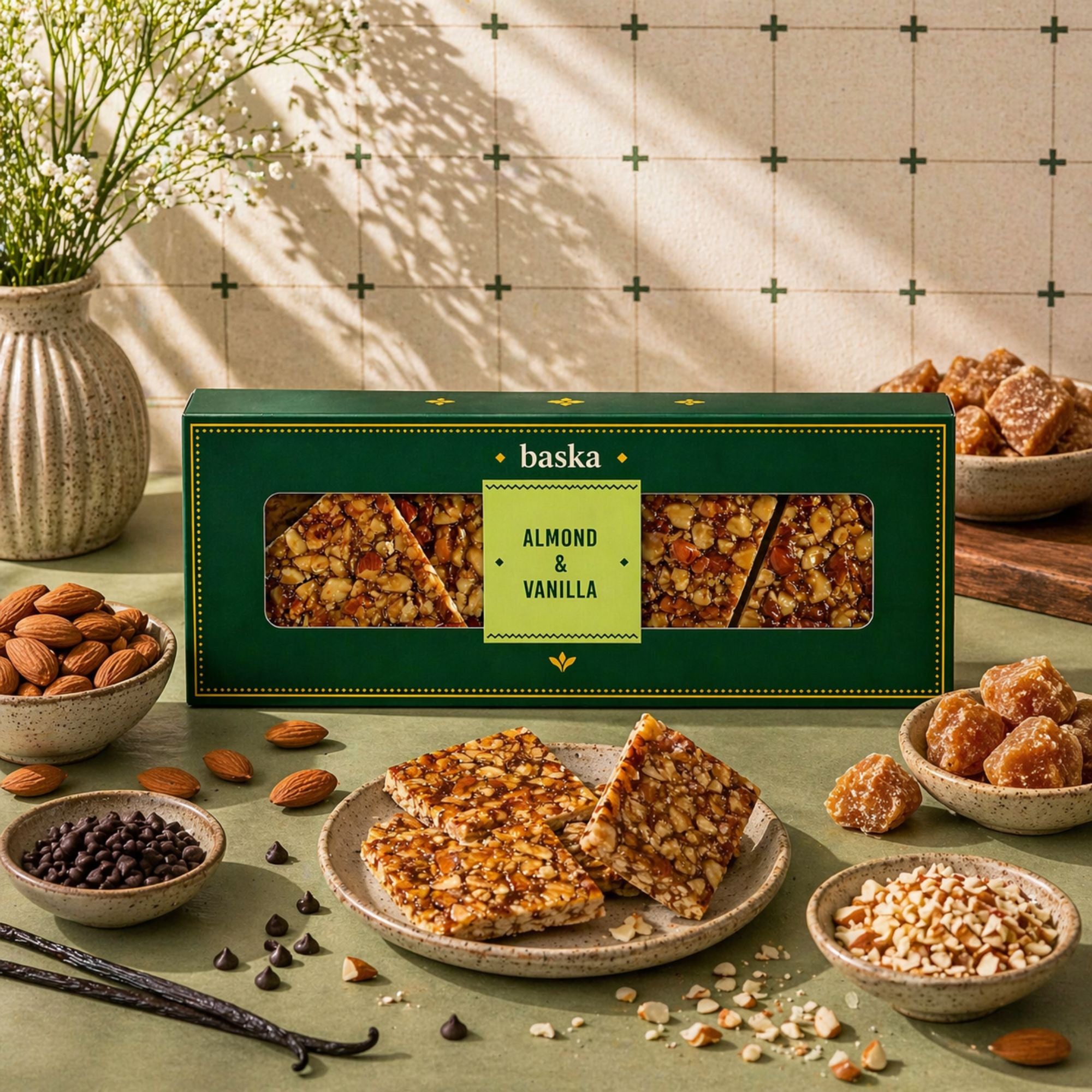 Almond & Vanilla Brittle (150gms)