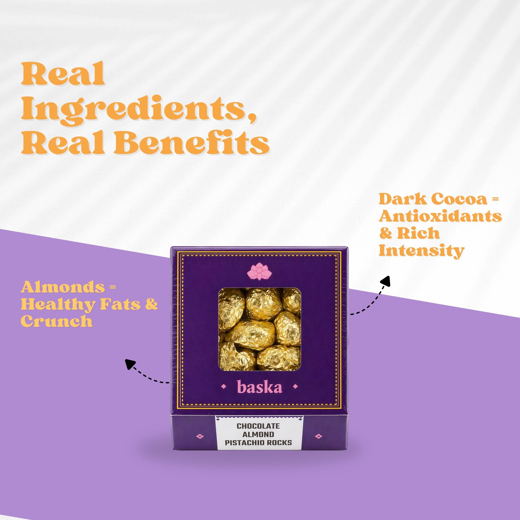 Dark Chocolate Almond & Pistachio Rocks (200g)