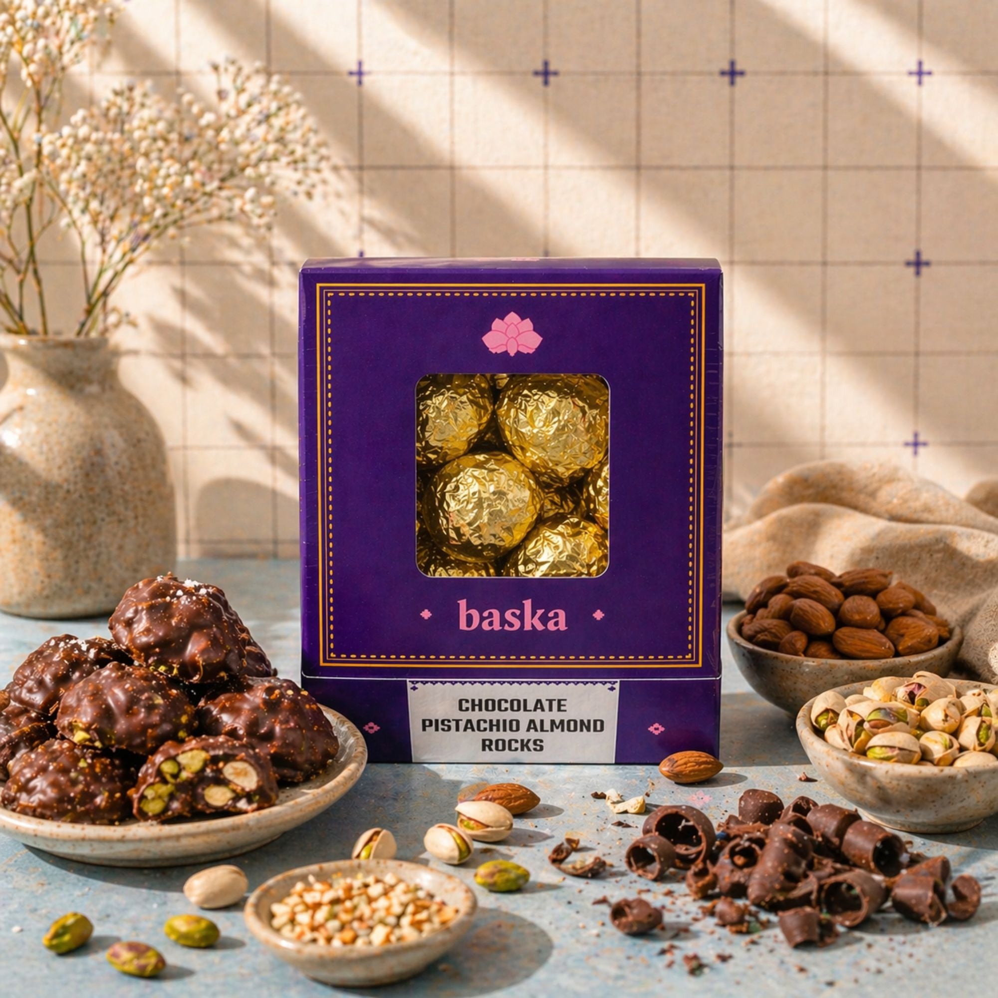 Dark Chocolate Almond & Pistachio Rocks (200g)