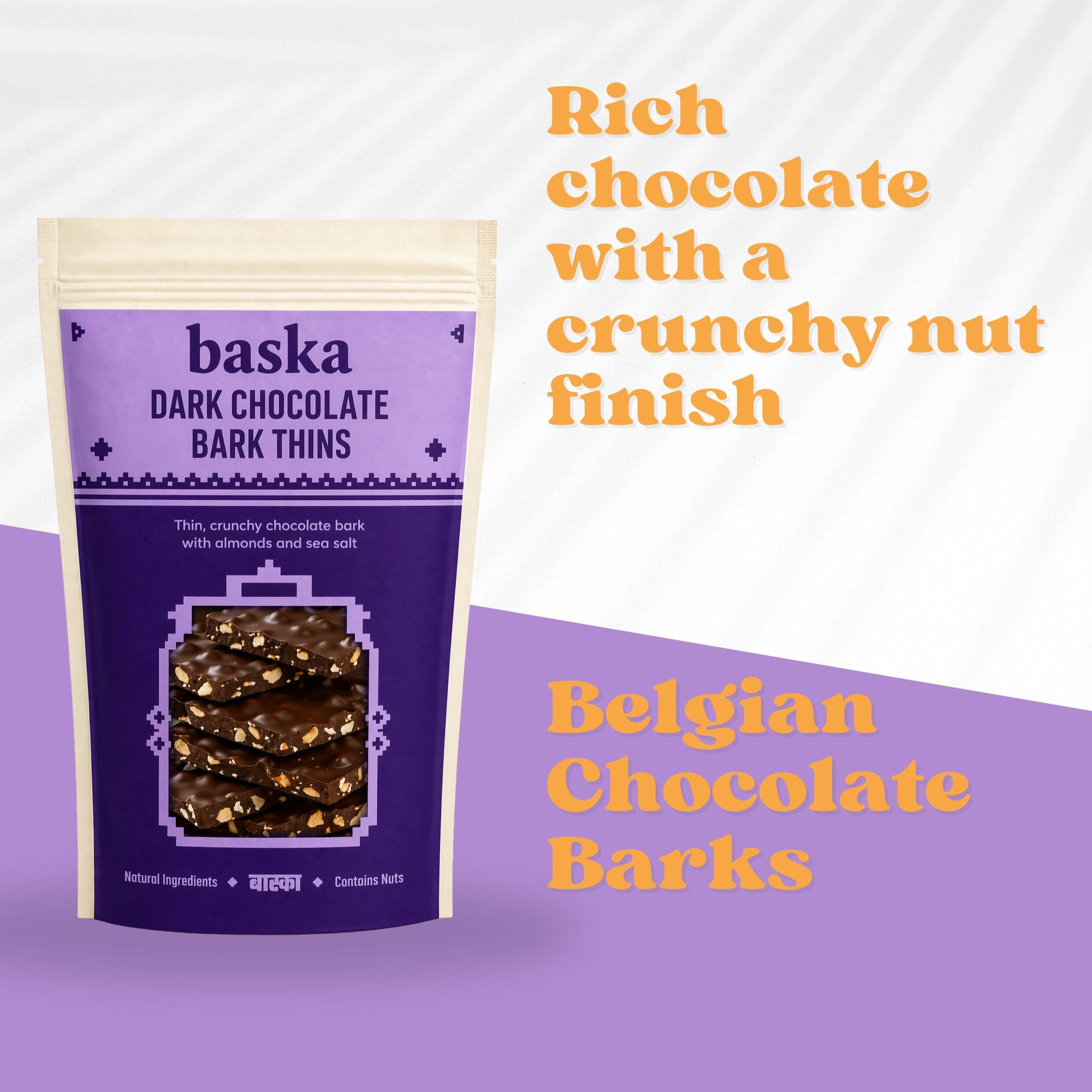 Dark Chocolate Bark Thins with Almonds & Sea Salt