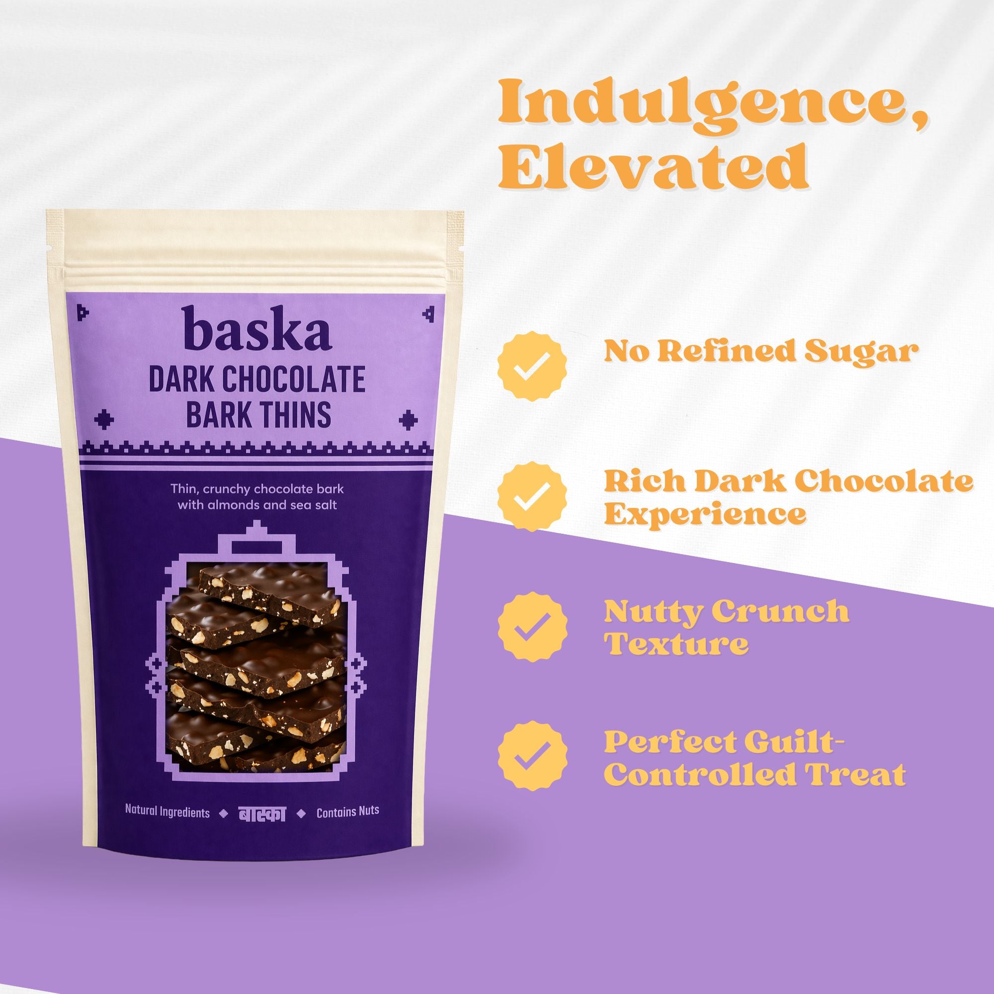 Dark Chocolate Bark Thins with Almonds & Sea Salt