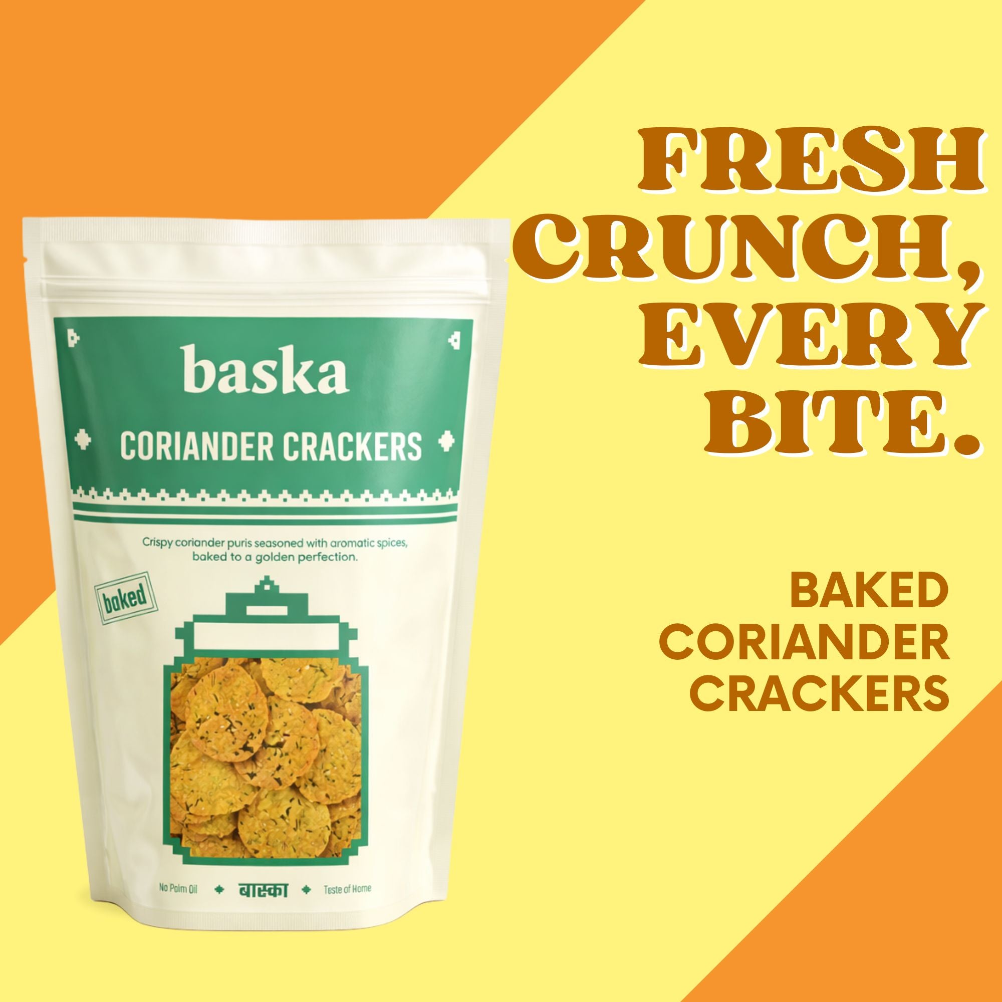 Baked Coriander Crackers - (Kothmir Puri)