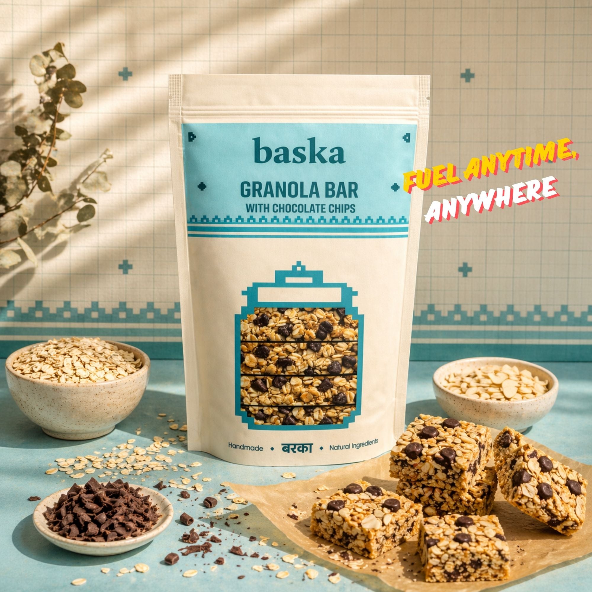 Granola Bar with Chocolate - (4 Bars)