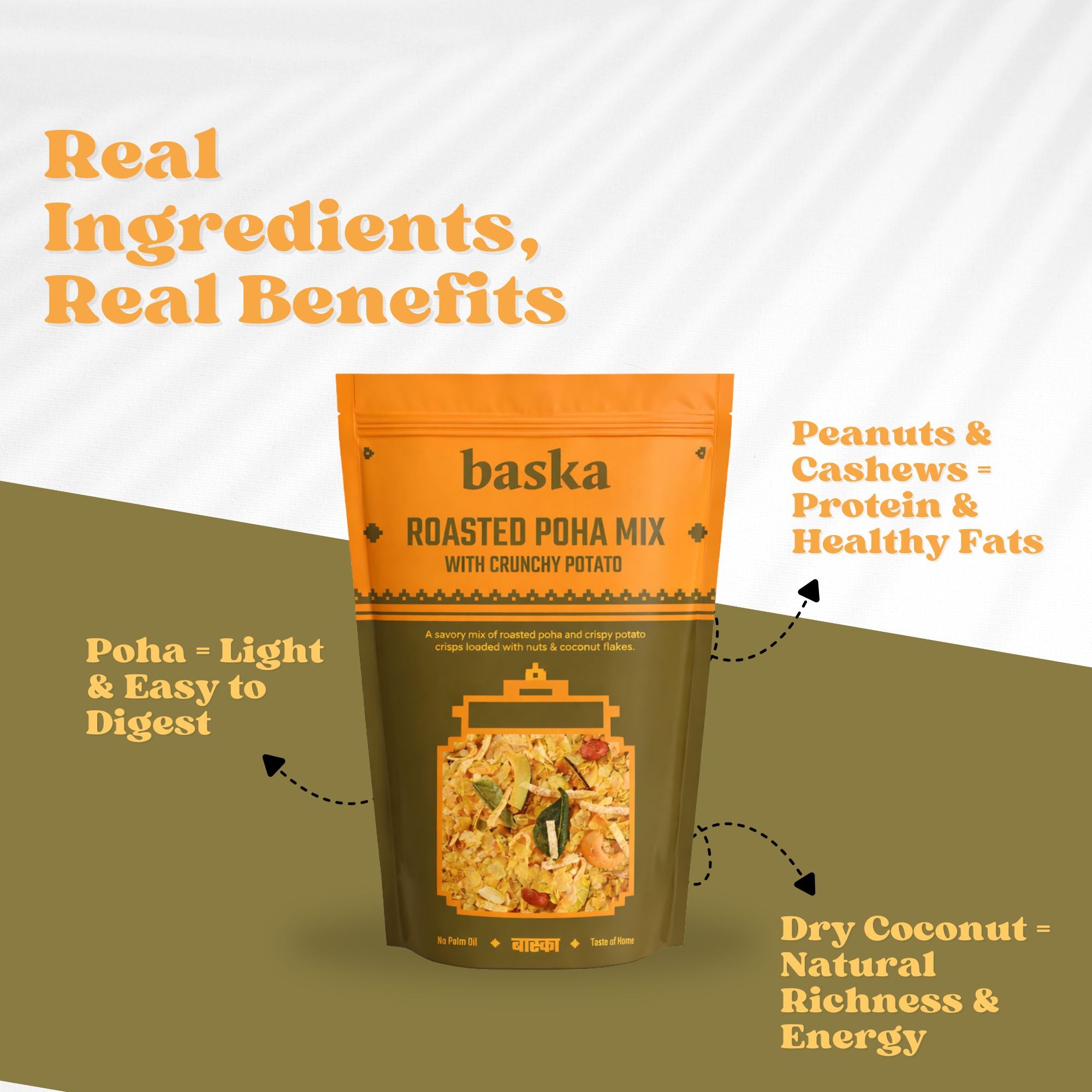 Roasted Poha & Crunchy Potato Mix - (Roasted Poha Chevda)