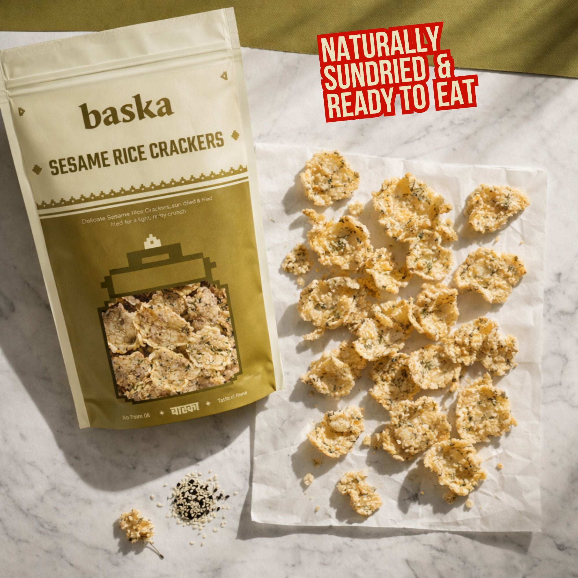 Sesame Rice Crackers