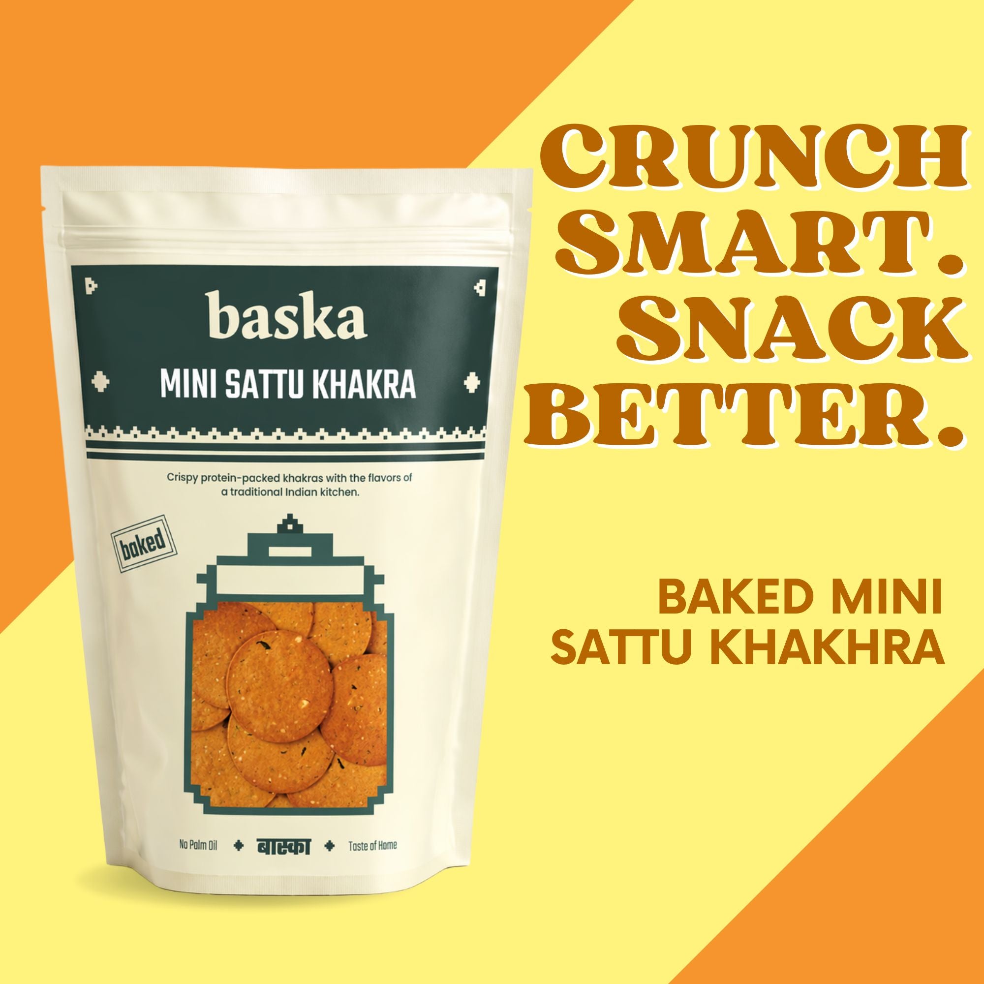 Baked Mini Sattu Khakhra