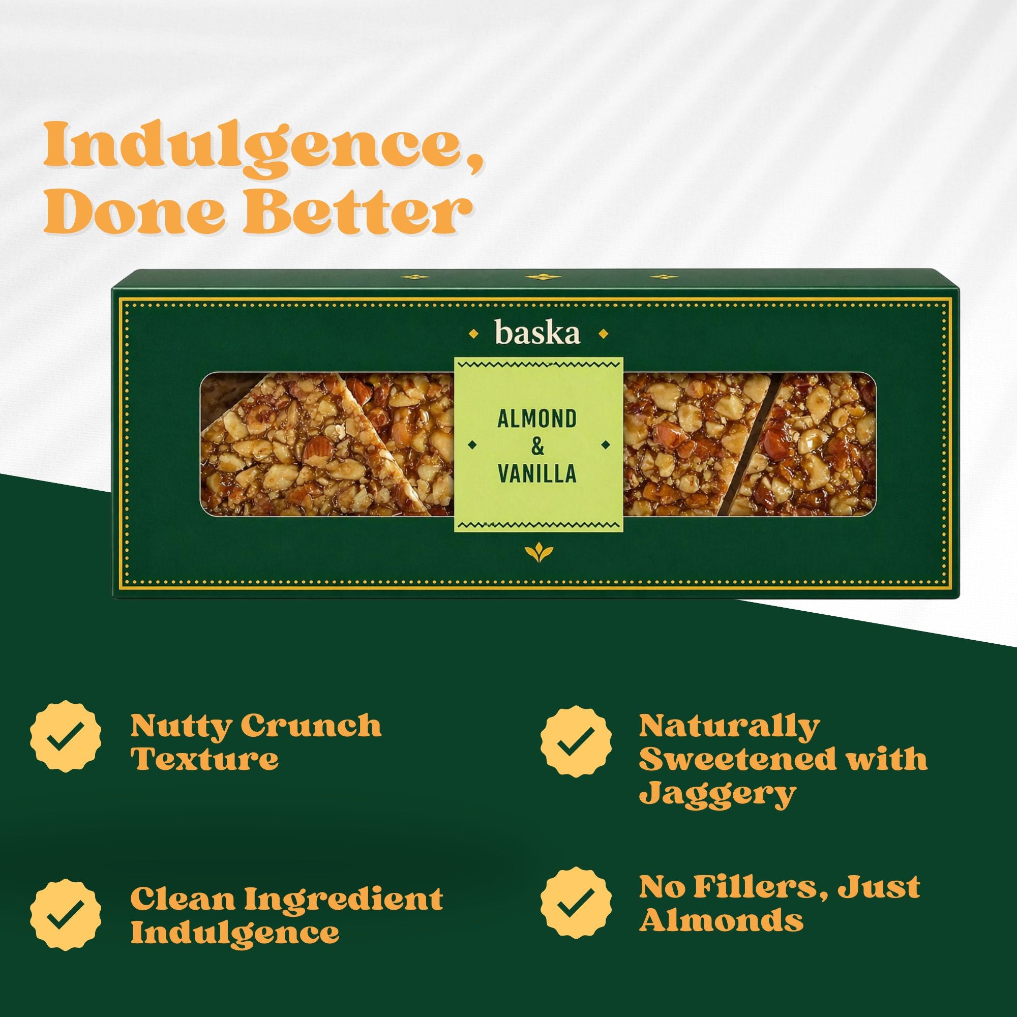 Almond & Vanilla Brittle (150gms)
