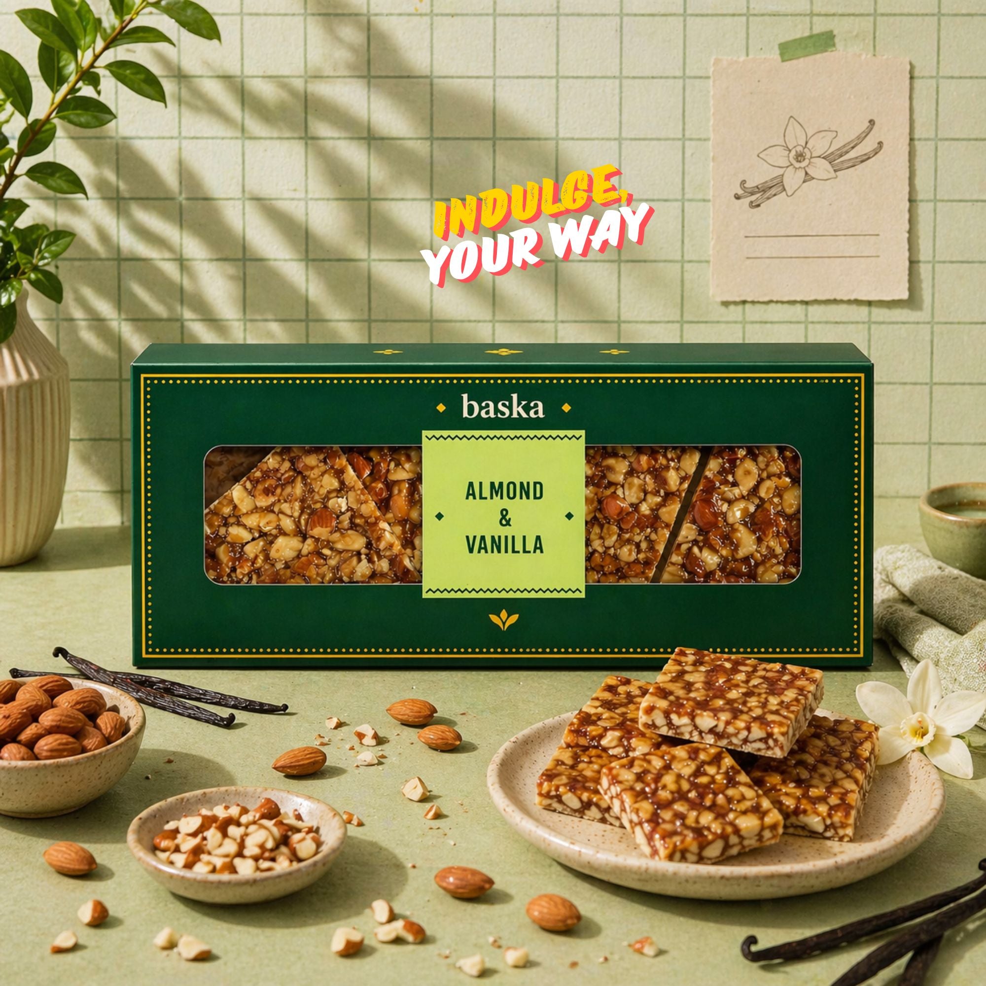 Almond & Vanilla Brittle (150gms)