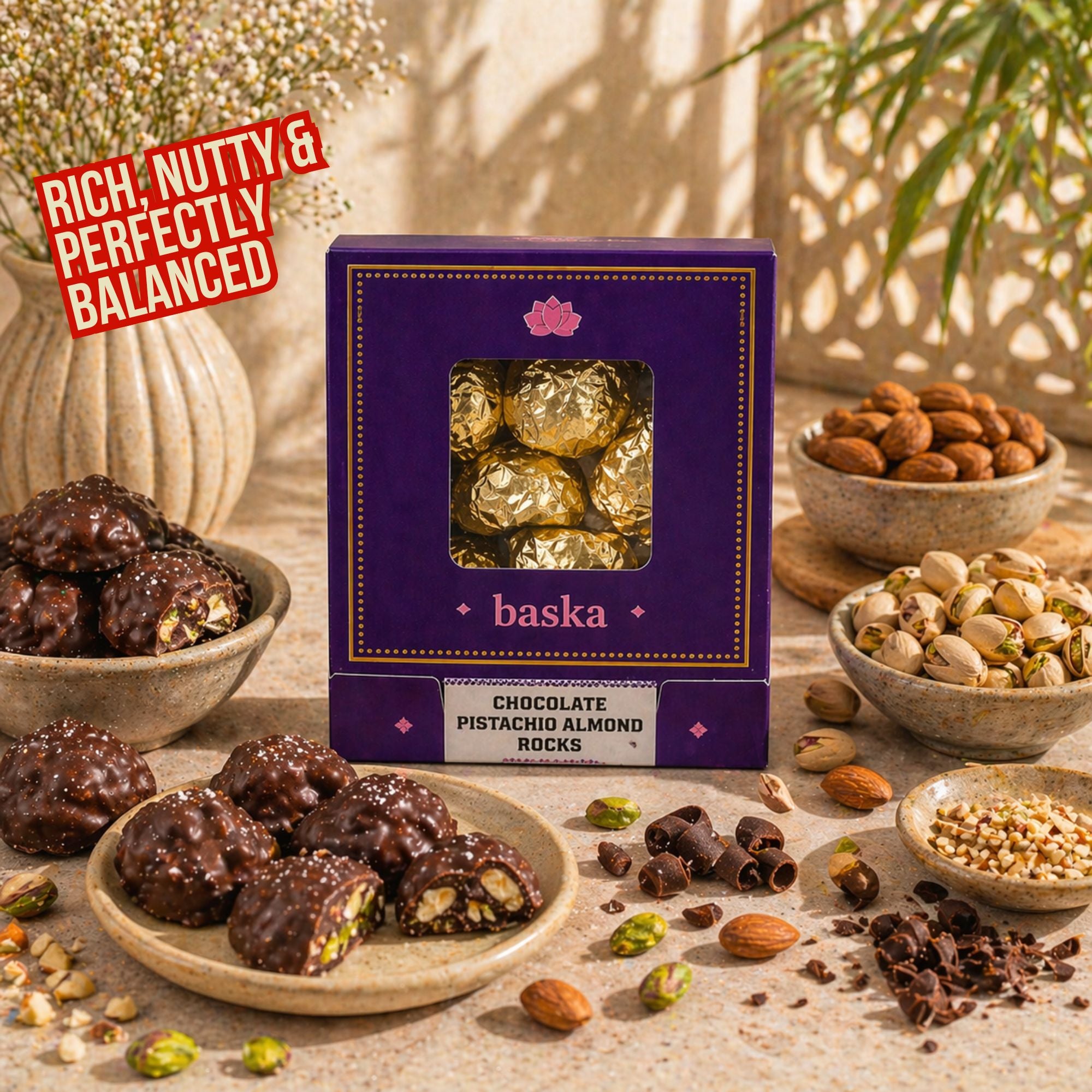 Dark Chocolate Almond & Pistachio Rocks (200g)