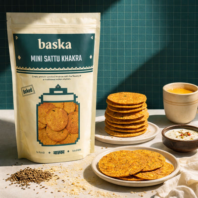 Baked Mini Sattu Khakhra