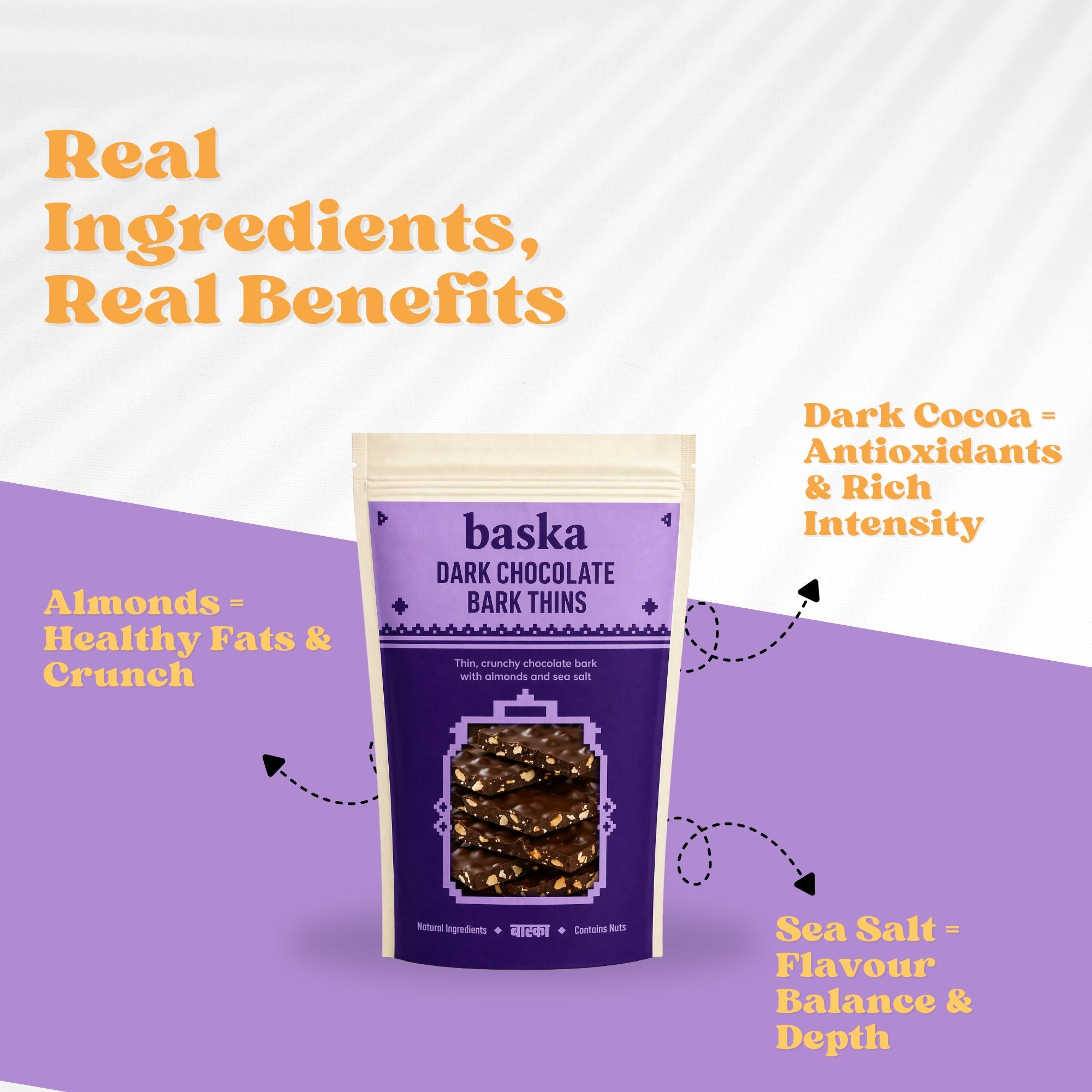 Dark Chocolate Bark Thins with Almonds & Sea Salt