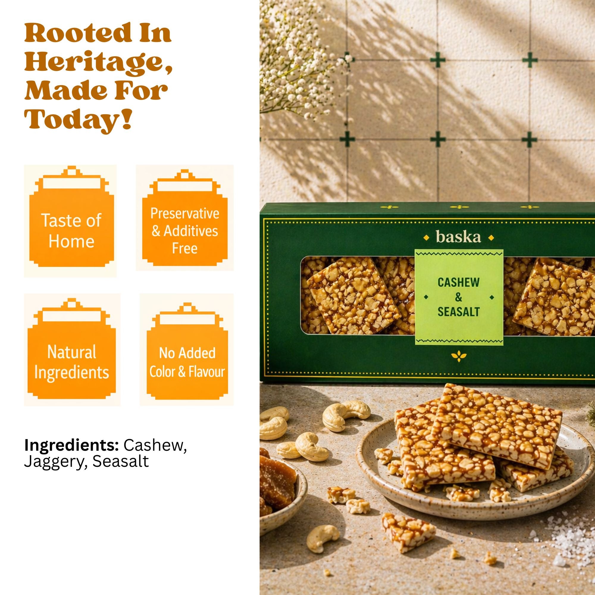 Cashewnut & Seasalt Brittle (150gms)