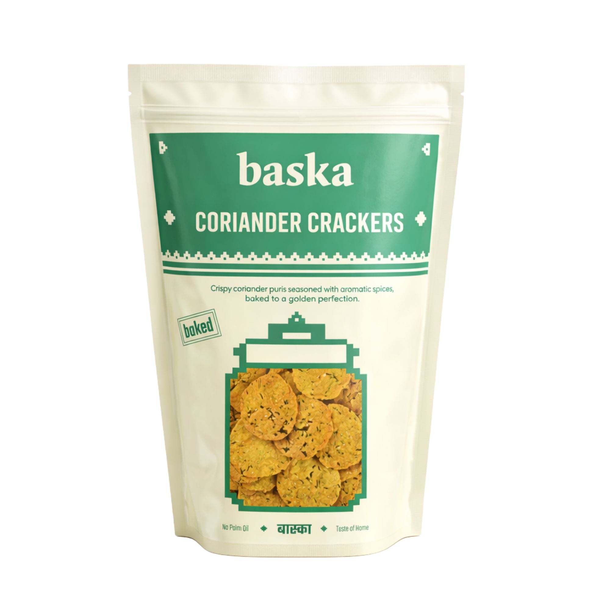 Baked Coriander Crackers - (Kothmir Puri)
