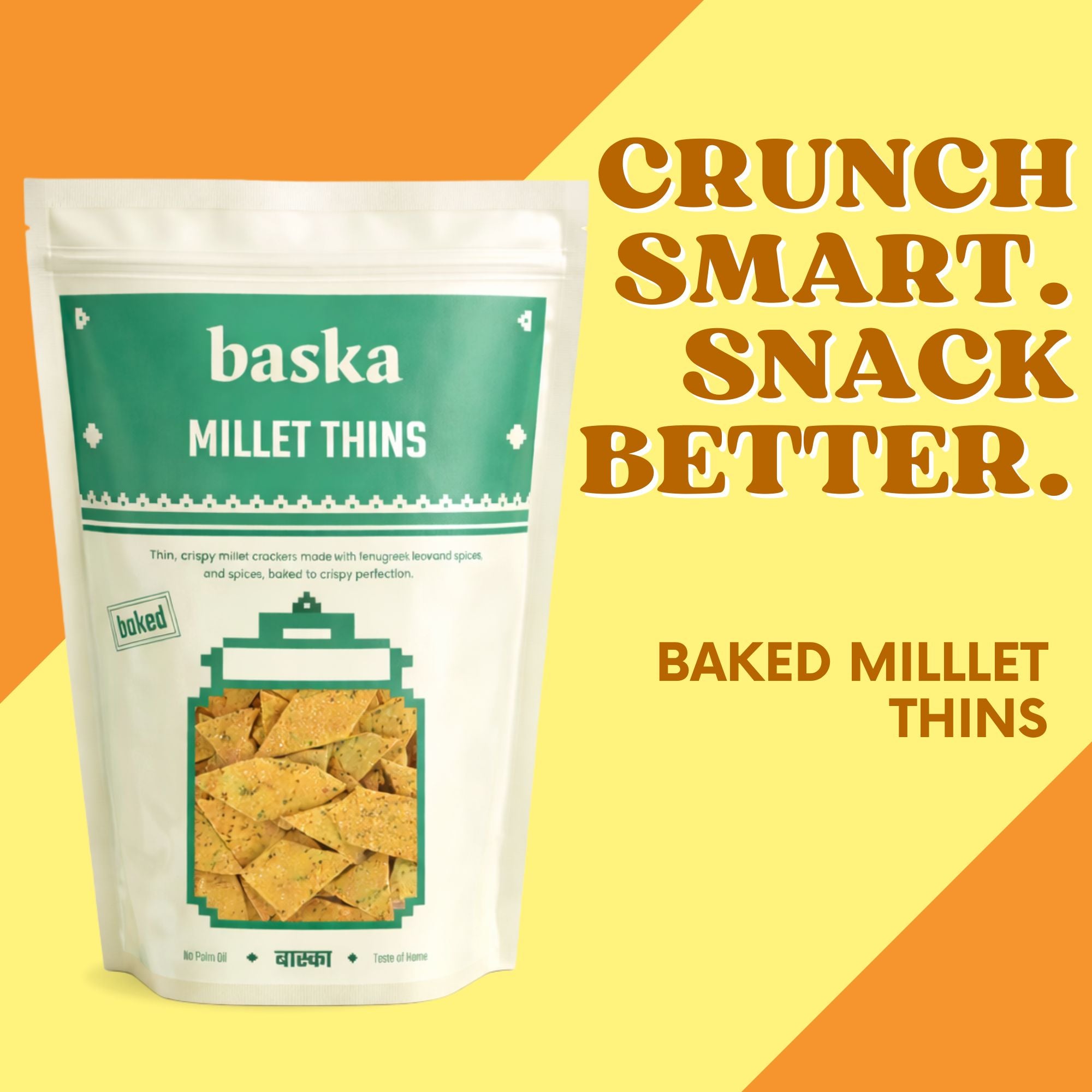 Baked Millet Thins - (Methi Namakpara)