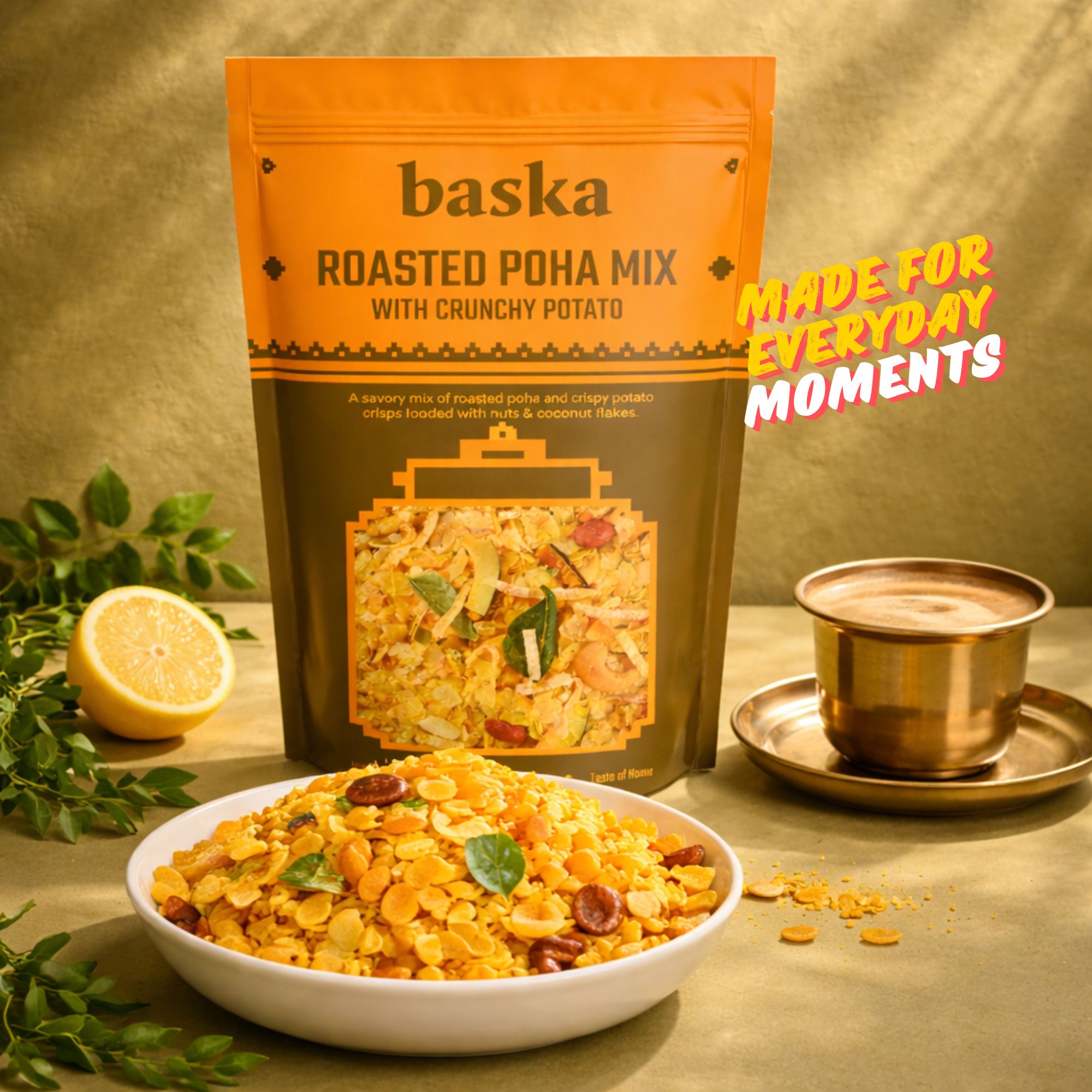 Roasted Poha & Crunchy Potato Mix - (Roasted Poha Chevda)