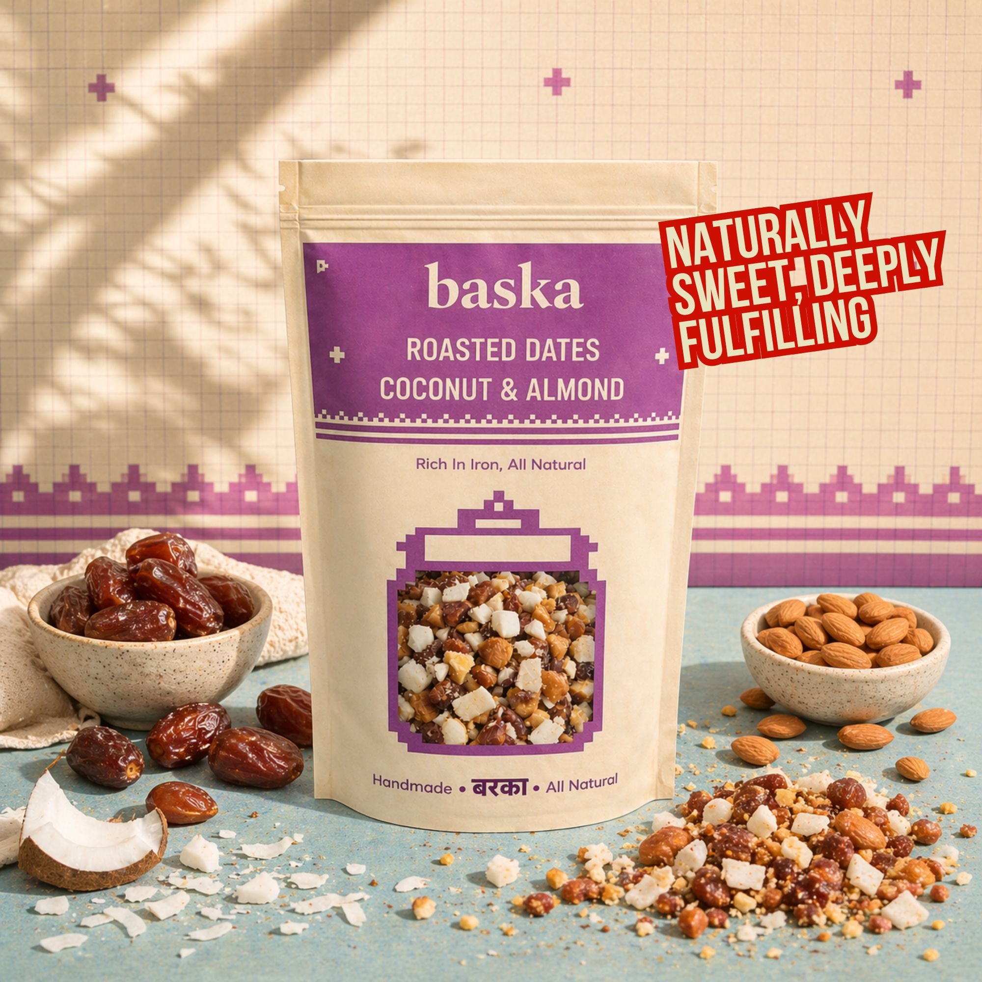 Roasted Dates, Coconut & Almonds (350 Gm)
