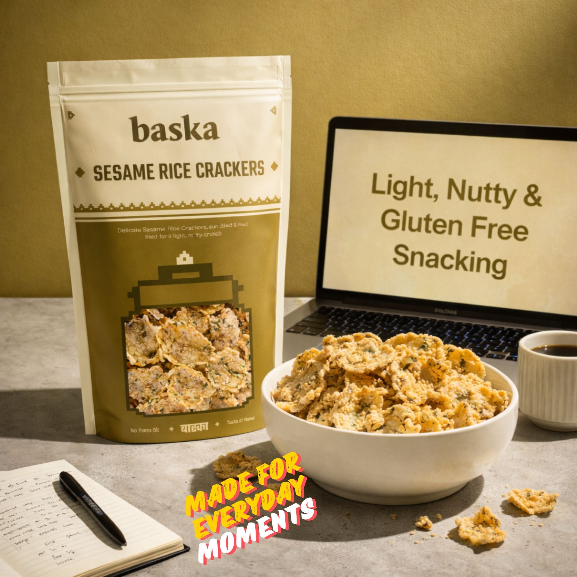 Sesame Rice Crackers