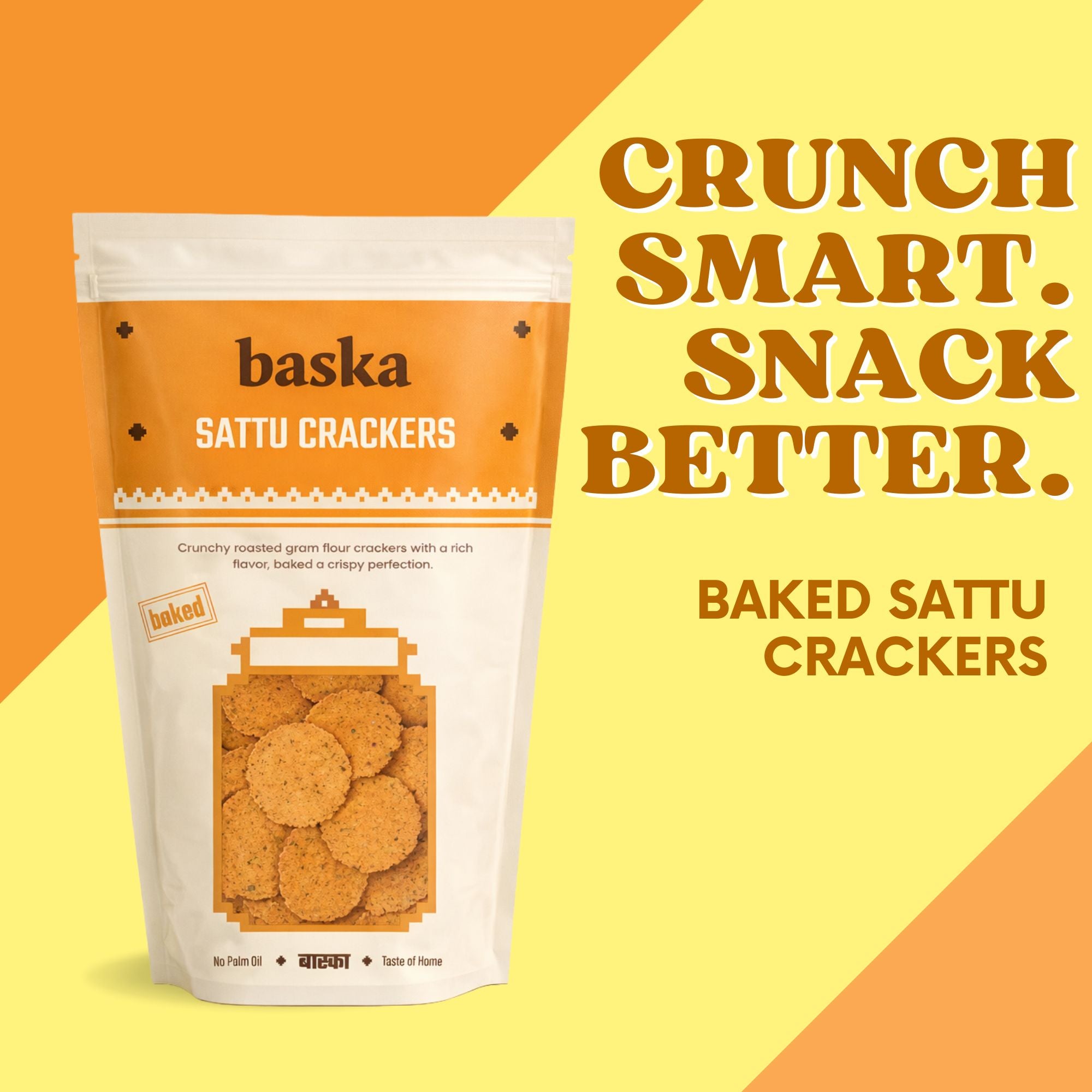 Baked Sattu Crackers