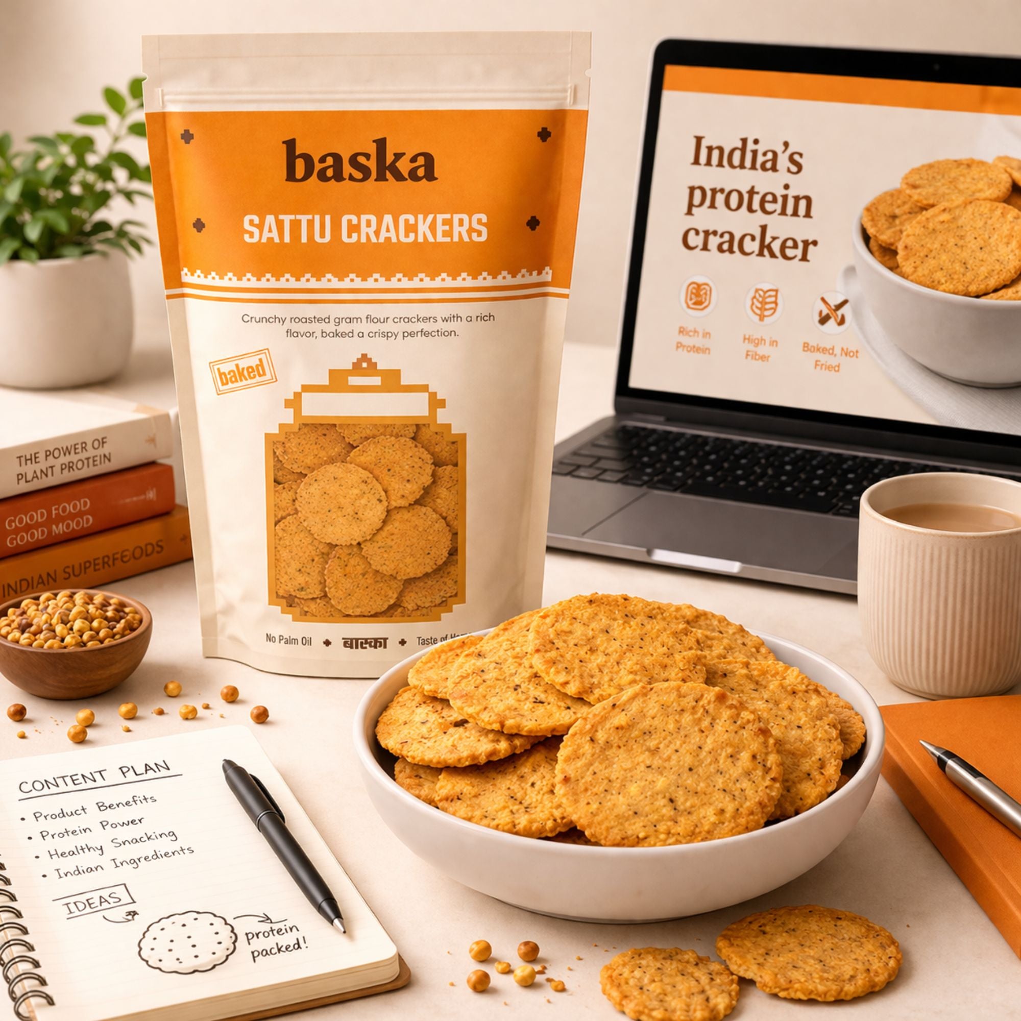 Baked Sattu Crackers