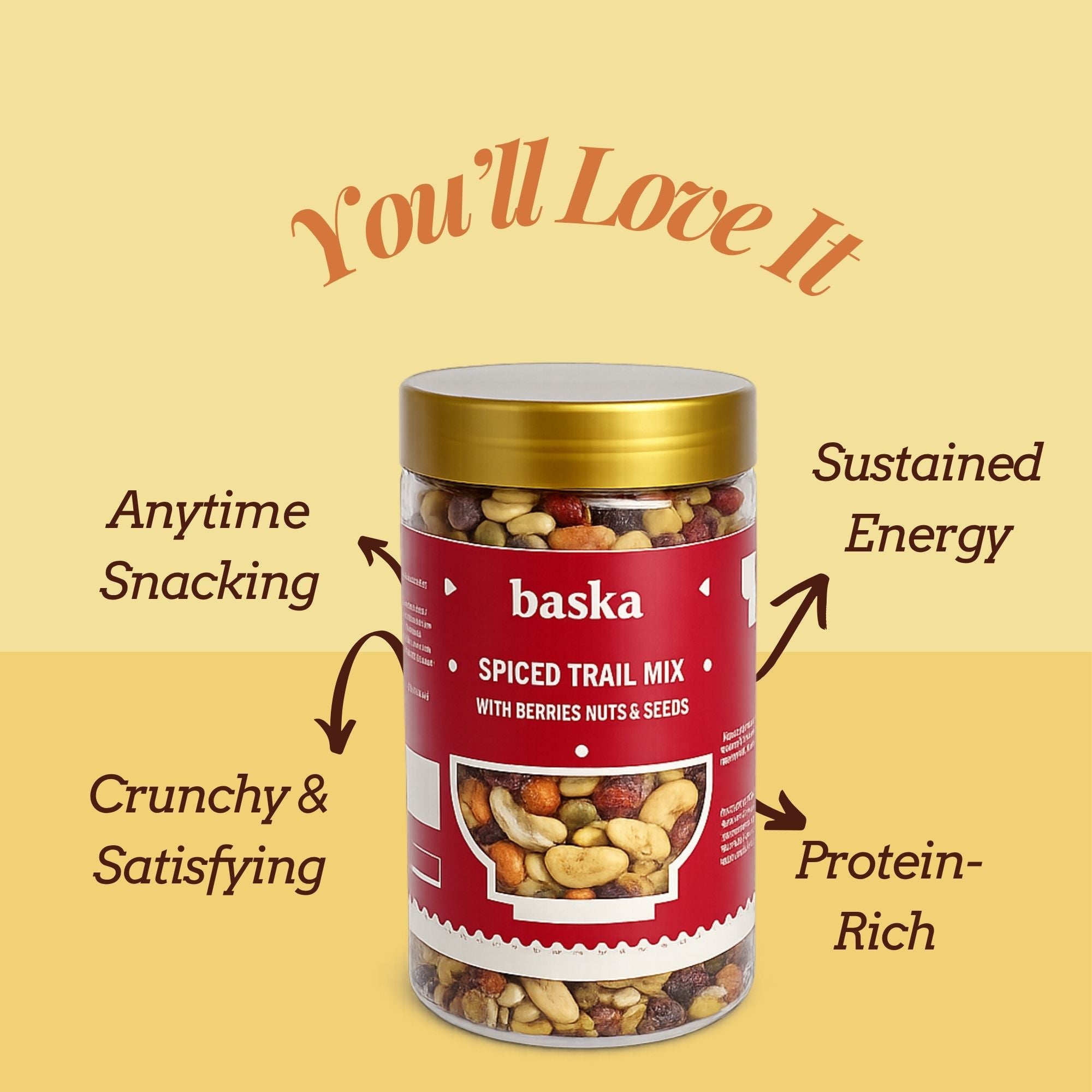Spiced Trail Mix with Seeds, Nuts & Berries